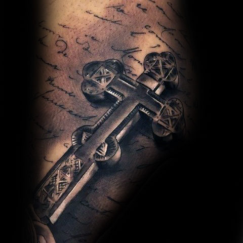 tatuaje 3d cruz 19