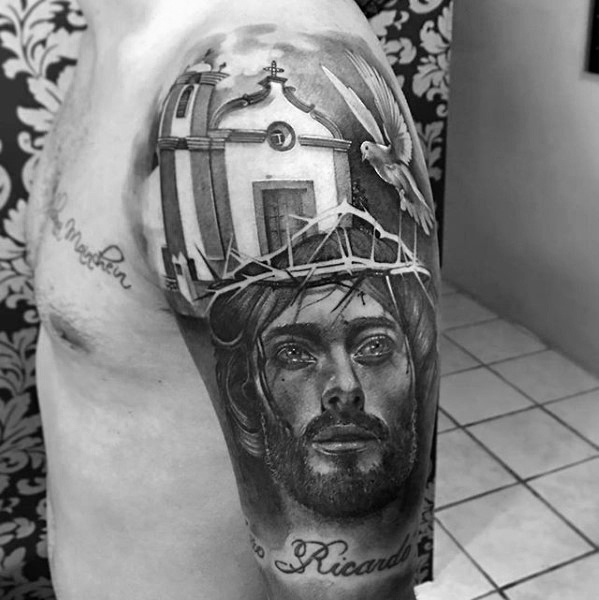 tatuaje 3d jesucristo 69