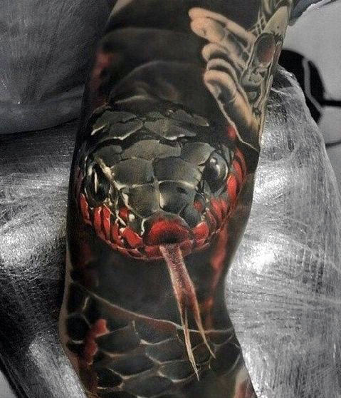 tatuaje 3d serpiente 07