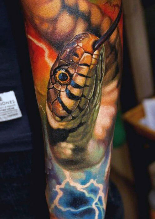tatuaje 3d serpiente 23