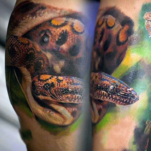 tatuaje 3d serpiente 49