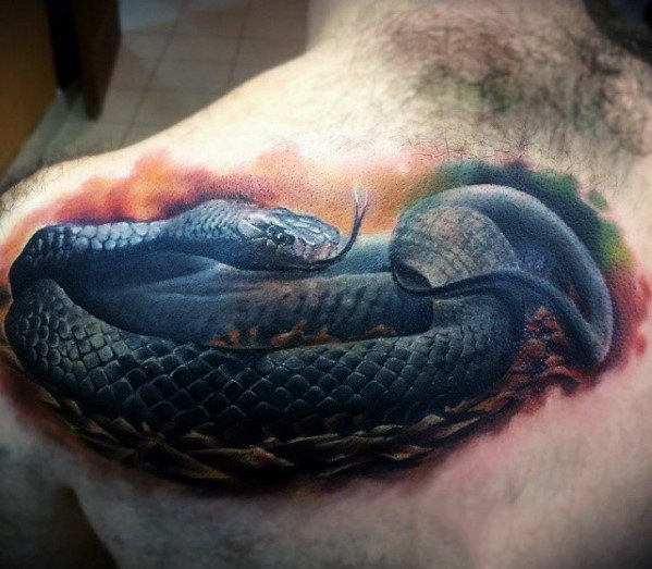 tatuaje 3d serpiente 73