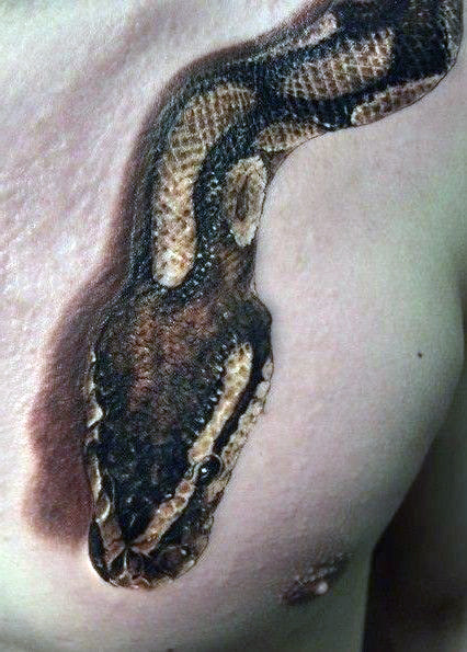 tatuaje 3d serpiente 77