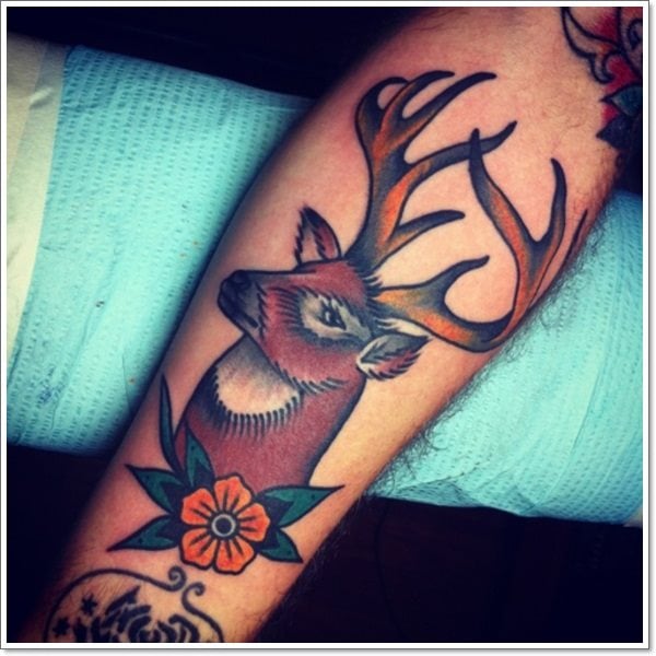 tatuaje ciervo mujer 123