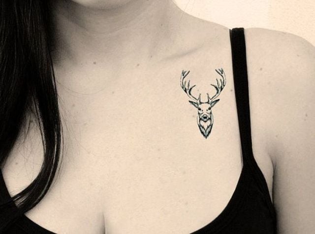 60 Tatuajes de ciervos perfectos para una MUJER