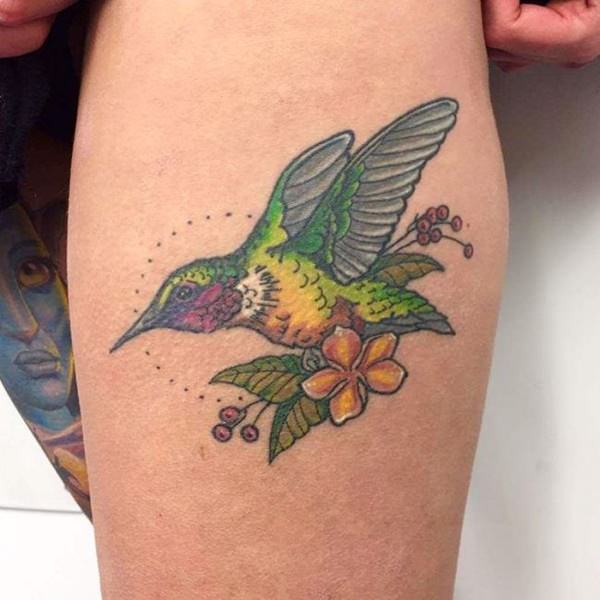 tatouage colibri 195