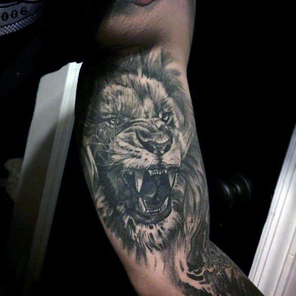 tatouage lion 124