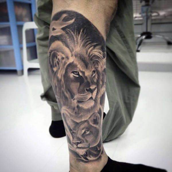tatouage lion 136