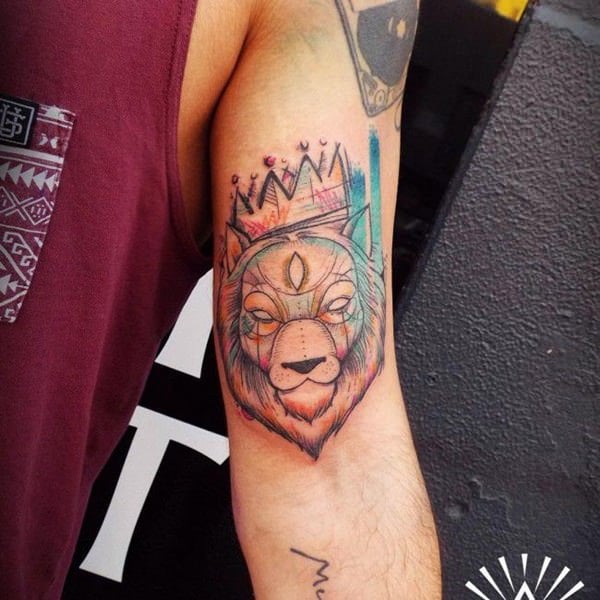 tatouage lion 216