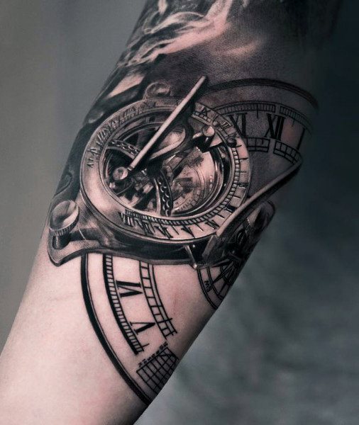 tatouage horloge 51