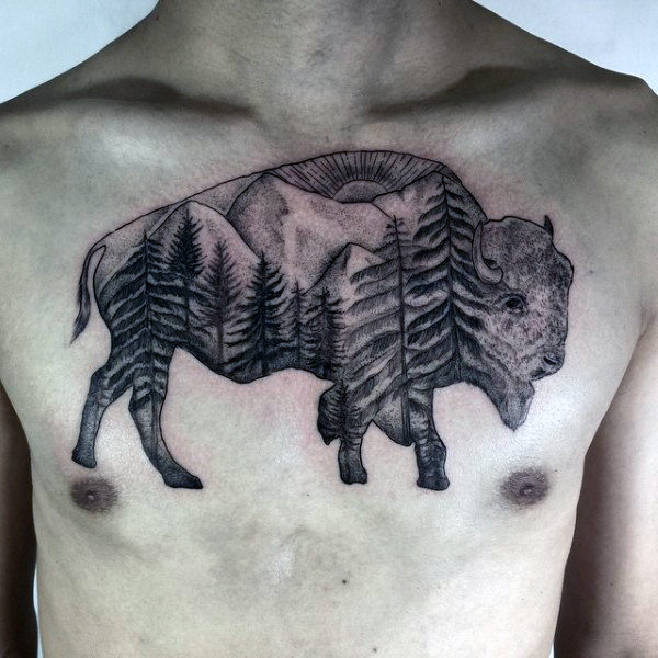 tatouage bison 31