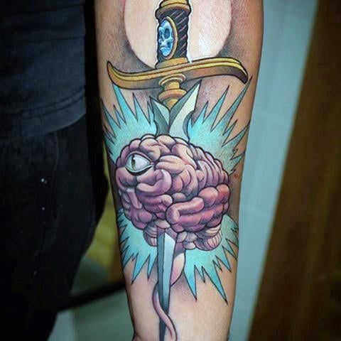 tatouage cerveau 35