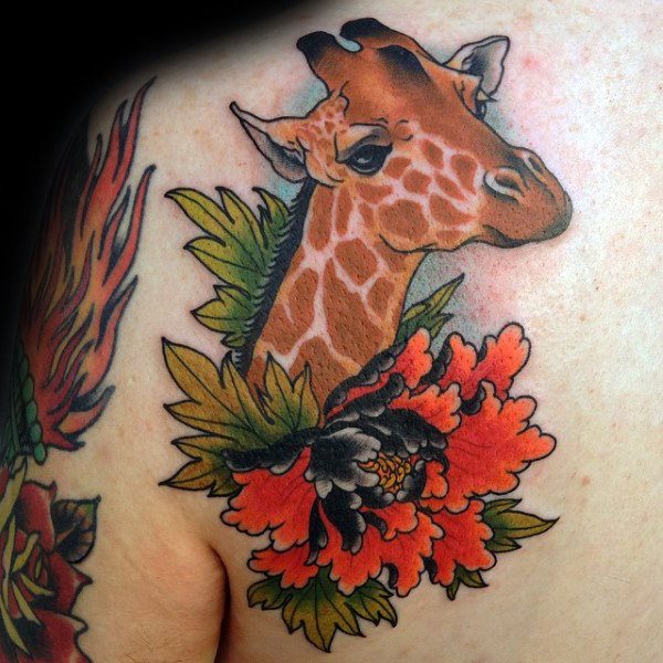 tatouage girafe 274