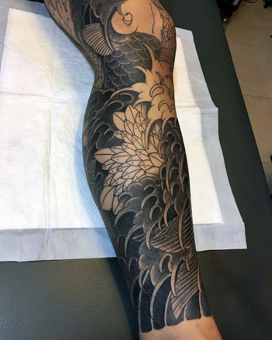 tatouage vagues japonaises 15