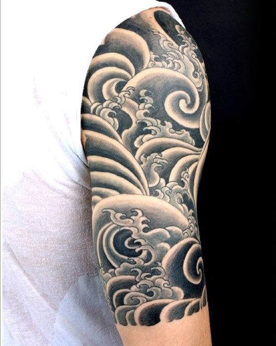 tatouage vagues japonaises 99