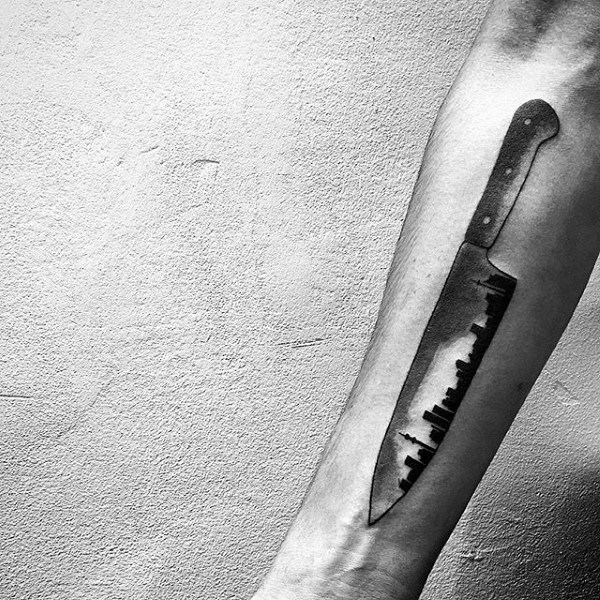 tatouage couteau de cuisine chef 07