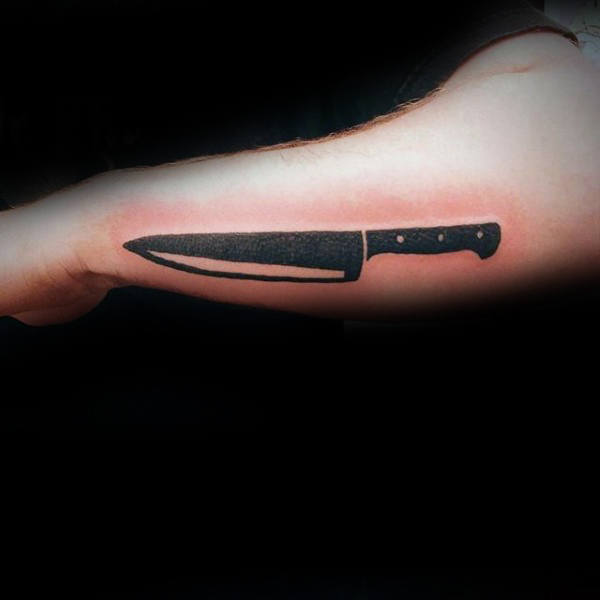 tatouage couteau de cuisine chef 47