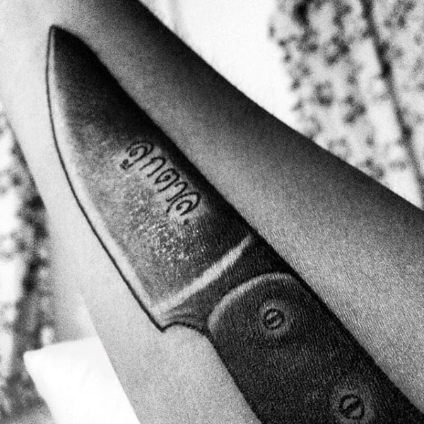 tatouage couteau de cuisine chef 69