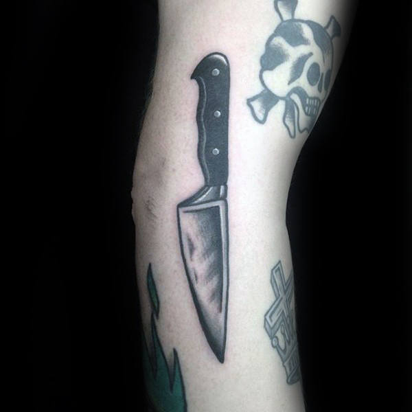tatouage couteau de cuisine chef 89