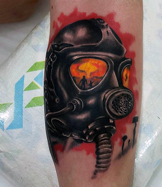 tatouage masque a gaz 105