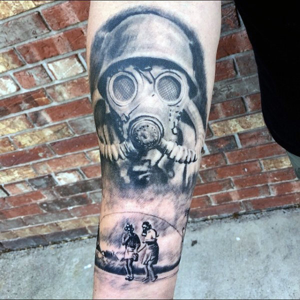 tatouage masque a gaz 141