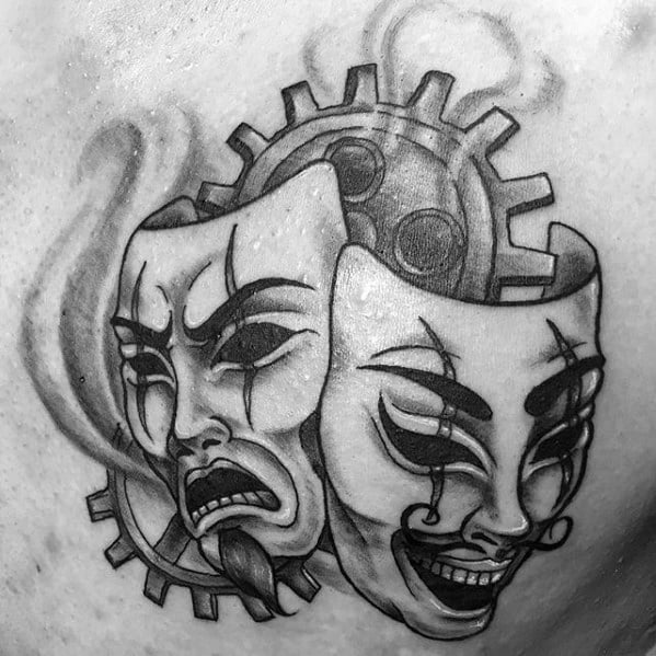 tatouage masques de theatre 112