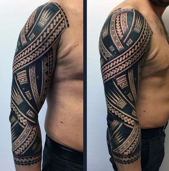 tatouage bras tribal 85