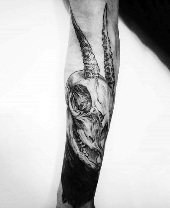 tatouage crane de chevre 48