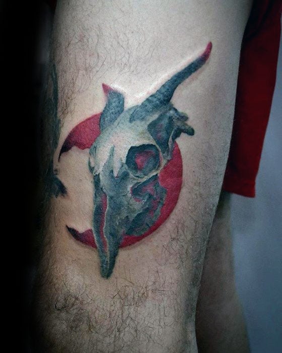 tatouage crane de chevre 76