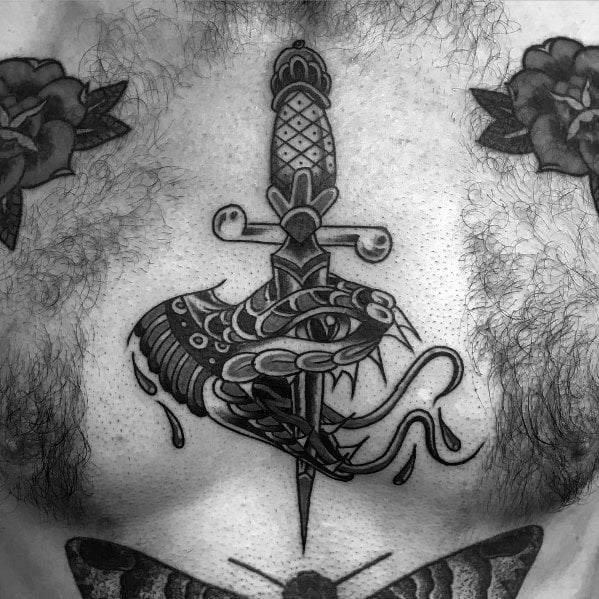 tatouage serpent et dague 29