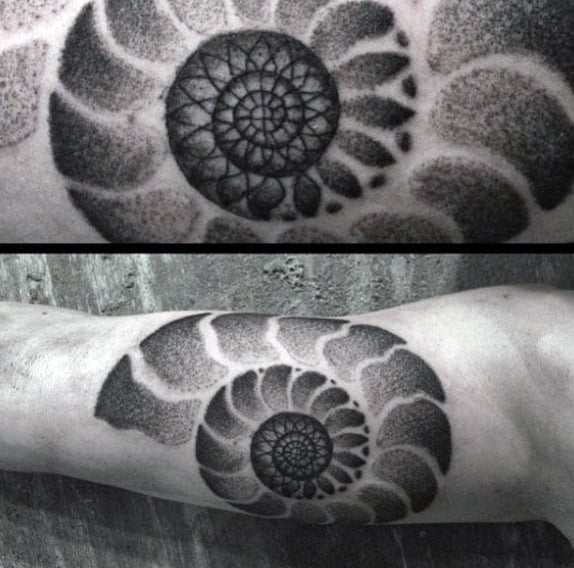 tatouage spirale fibonacci 37