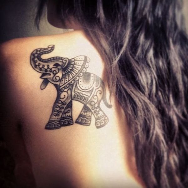 dessin tatouage elephant 1090