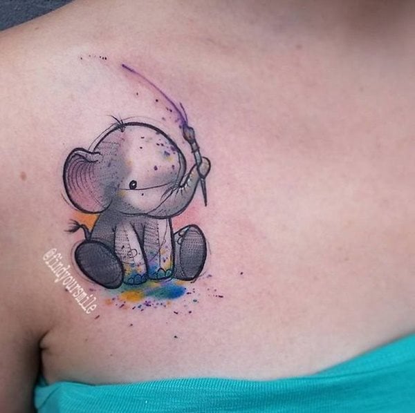 dessin tatouage elephant 1155