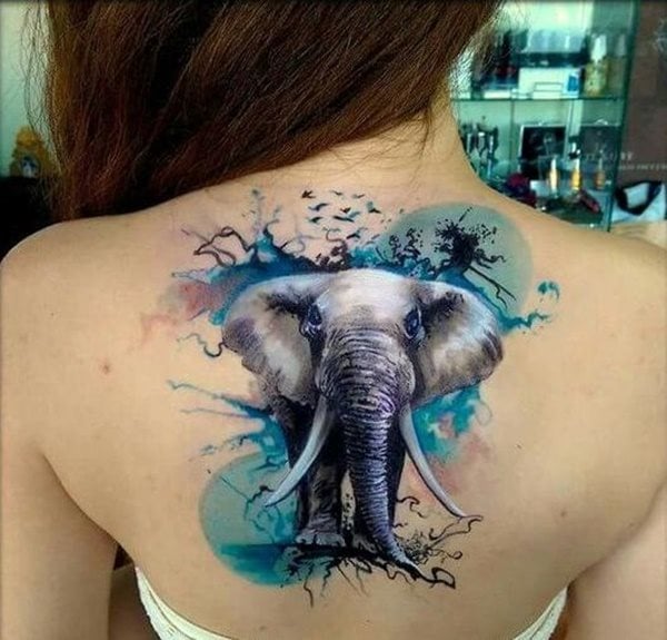 dessin tatouage elephant 2585