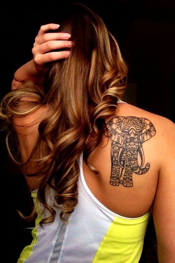 dessin tatouage elephant 375