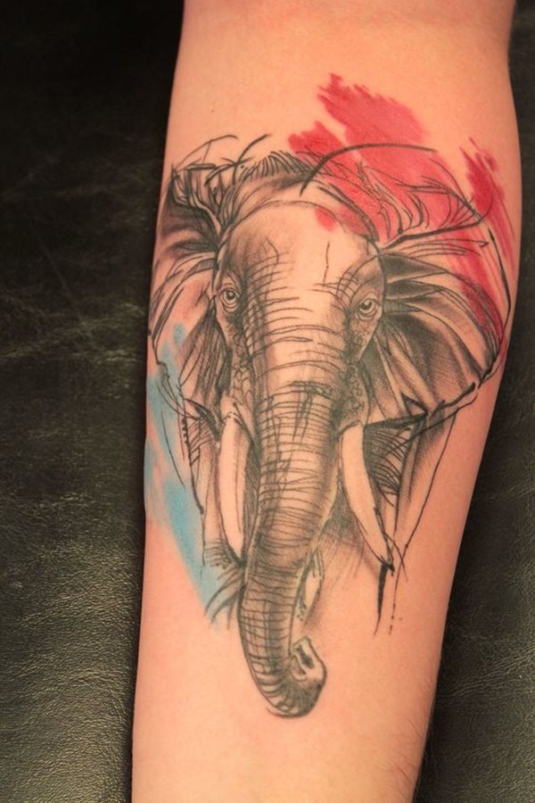 dessin tatouage elephant 986