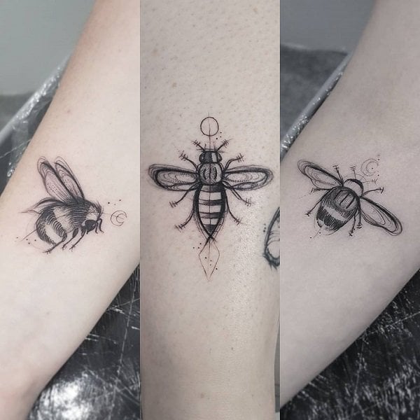 tatouage abeille 909