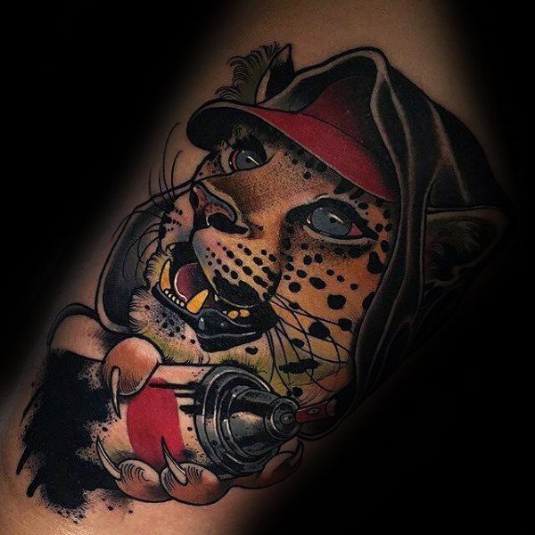 tatouage leopard 349
