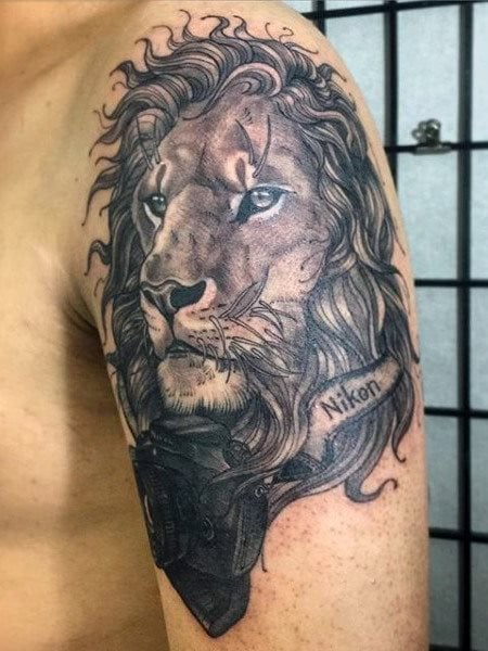 tatouage lion 1051