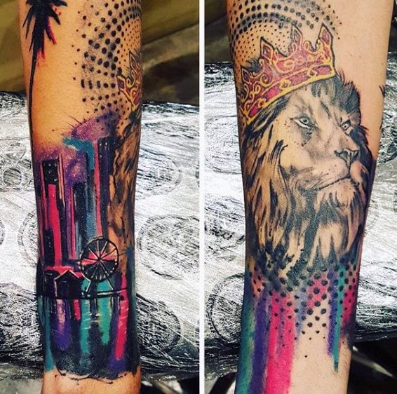 tatouage lion 115