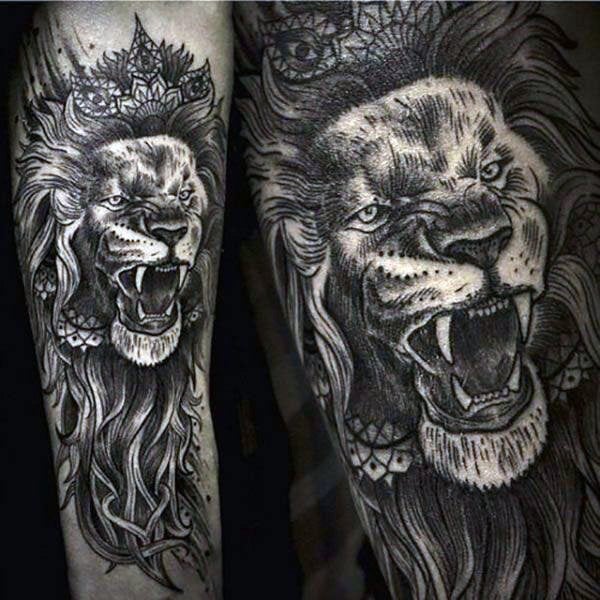 tatouage lion 167