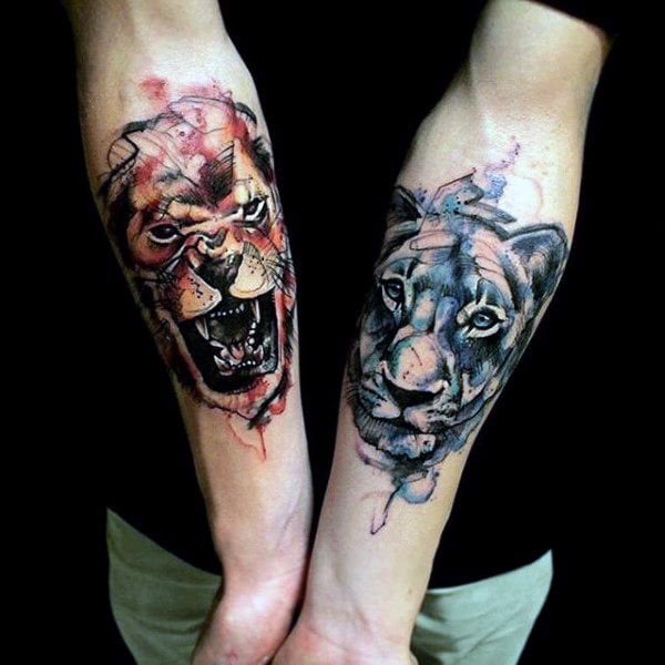 tatouage lion 219