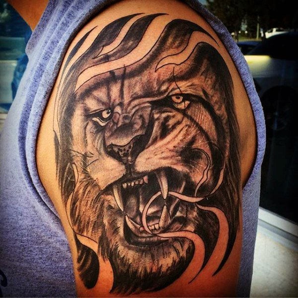 tatouage lion 297