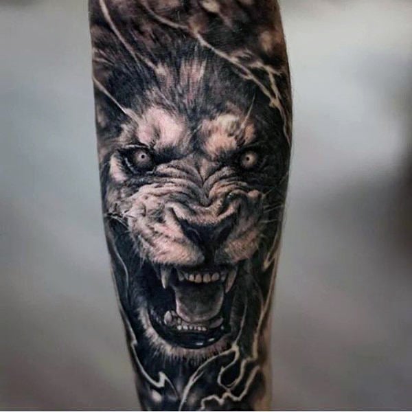 tatouage lion 336