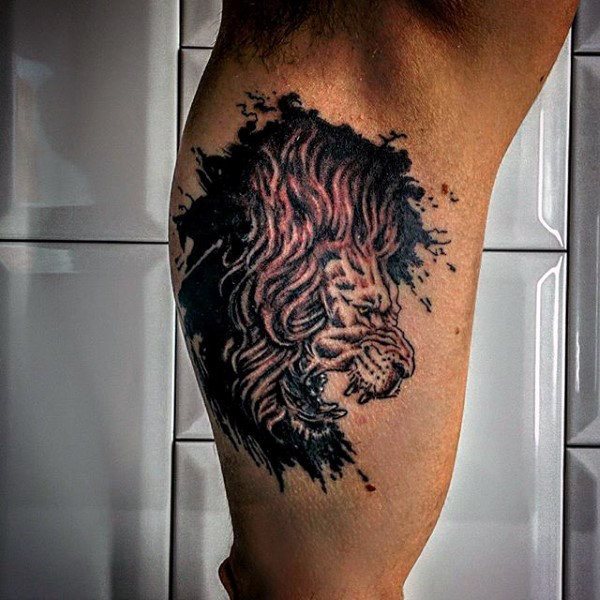 tatouage lion 414