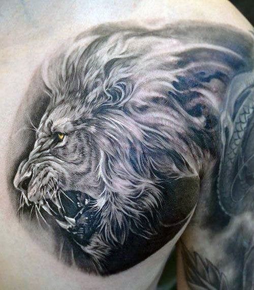 tatouage lion 427