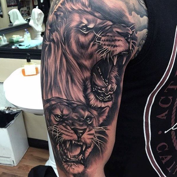 tatouage lion 609