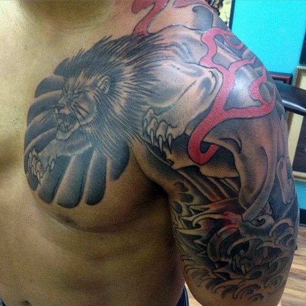 tatouage lion 869