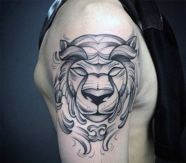 tatouage lion 895