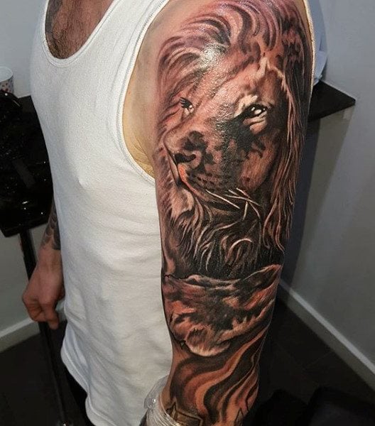 tatouage lion 934